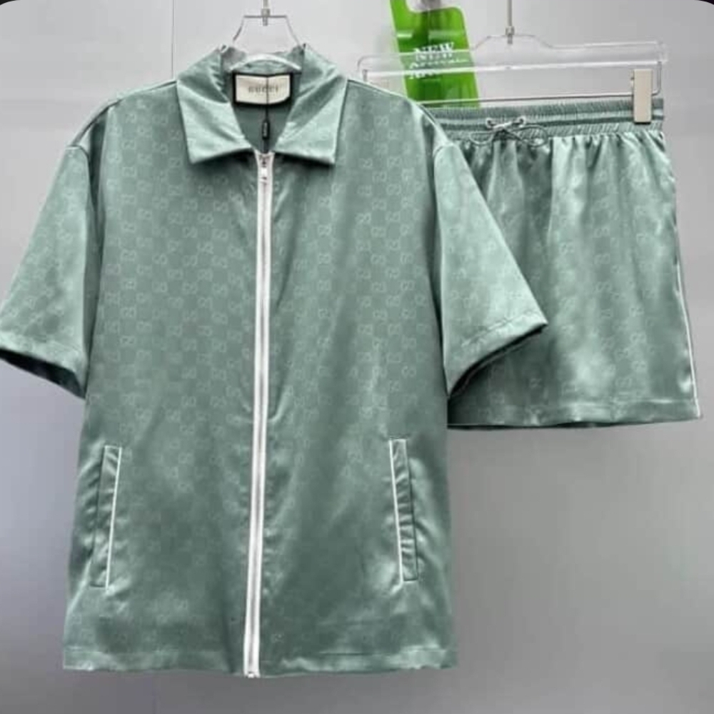 Gucci Short Sleeve Zip-Up Set